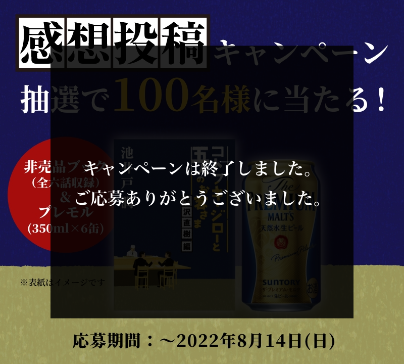 感想投稿キャンペーン抽選で100名様に当たる！